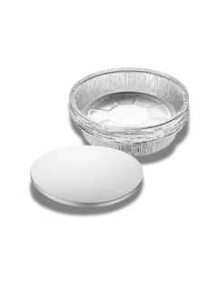 BANDEJA DE ALUMINIO REDONDO 20X5CM C/TAPA *UND*