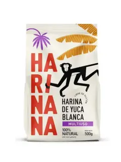 HARINA DE YUCA BLANCA HARINANA 500GR