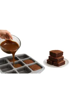 MOLDE PARA BROWNIES 9 CAVIDADES 6.5X2.7CM PRESS