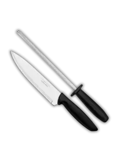 SET CUCHILLO 7" Y CHAIRA 8" TRAMONTINA