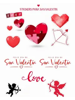 STICKERS SAN VALENTIN UND DISEÑOS VARIOS