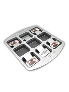 MOLDE PARA BROWNIES 9 CAVIDADES 6.5X2.7CM PRESS