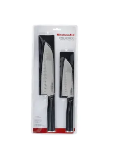 SET CUCHILLOS SANTOKU ACERO JAPONES 2PZ C/FUNDA KITCHEN AID KEG2PTHEOHOBA