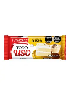 CHOCOLATE BLANCO 25% TODO USO 100GR ST MORITZ