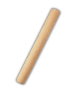 RODILLO DE MADERA 30X4CM DELGADO S/MANGO