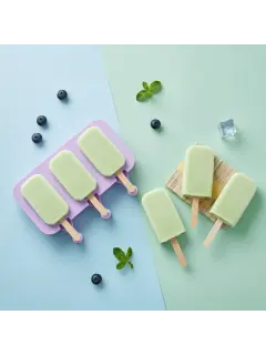 MOLDE PALETA DE SILICON LISA 3 CAVIDADES -40/230°C